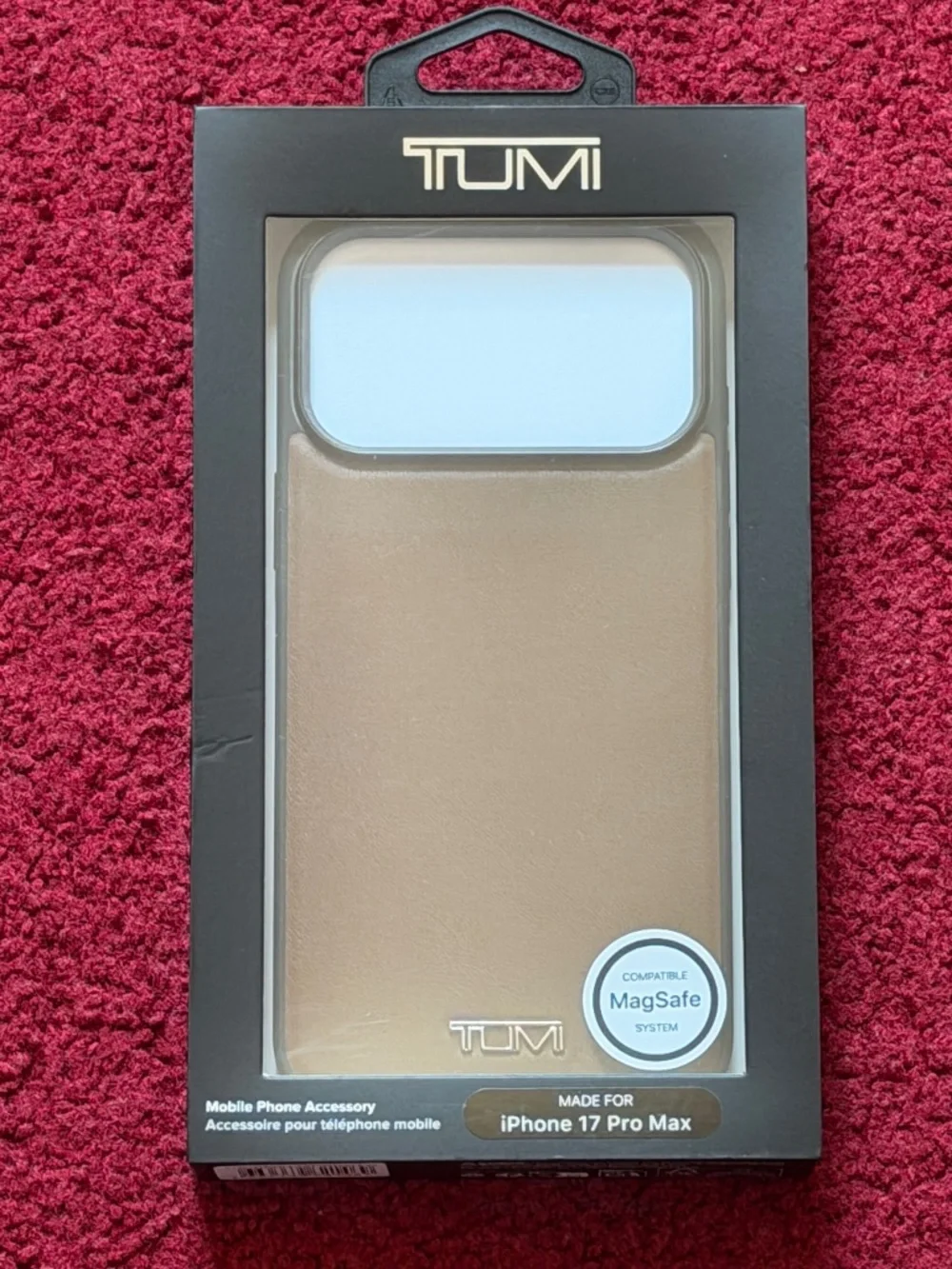 TUMI iPhone 17 Pro Max MagSafe Leather Phone Case